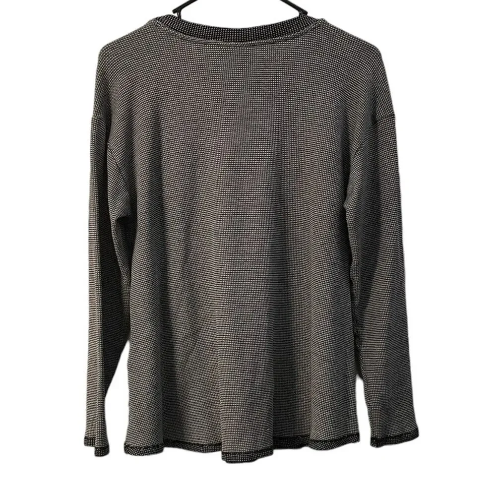 J.Jill Lightweight Sweater Pullover Women Size L Black & White Long Sleeve - Picture 2 of 11